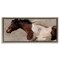 Stupell Industries Dashing Brown Horse Floater Framed Canvas Wall Art Design by Nina Blue